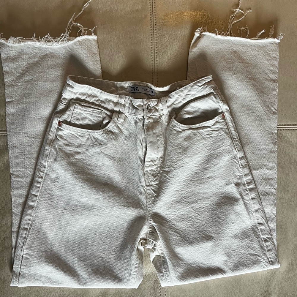 Zara Cream Denim Pants